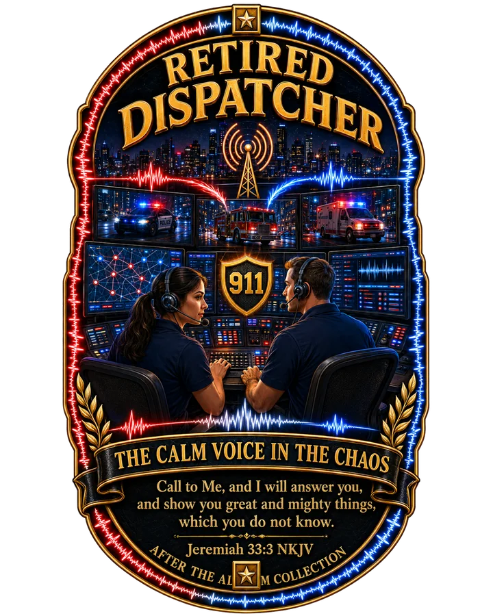 Retired Dispatcher Tribute Shirt full back design